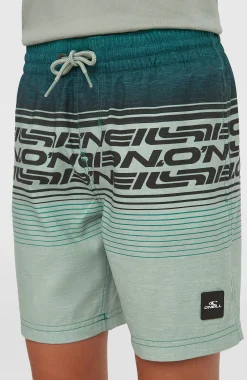 EnfantsShort de bain O'Neill Logo Stripe| Vert Mix