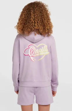 EnfantsSweat à capuche Essentials Script| Violet