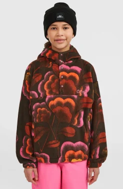 EnfantsSweat à capuche et col demi-zip Superfleece| Brun