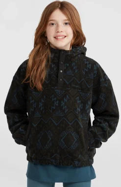 EnfantsSweat à capuche et col demi-zip Superfleece| Noire