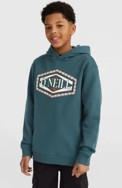 EnfantsSweat à capuche Front Print| Bleu