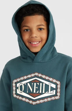 EnfantsSweat à capuche Front Print| Bleu
