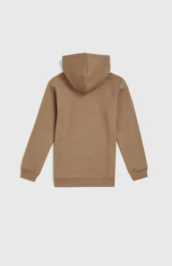 EnfantsSweat à capuche Front Print| Brun