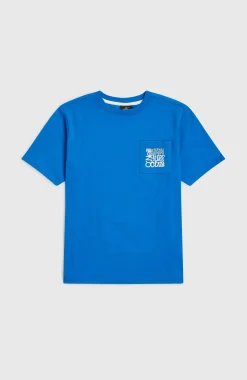 EnfantsT-shirt Chest Pocket| Bleu