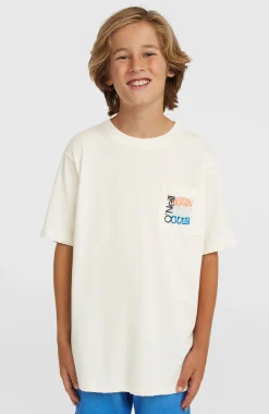EnfantsT-shirt Chest Pocket| Blanc