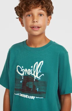 EnfantsT-shirt Slub Graphic| Vert