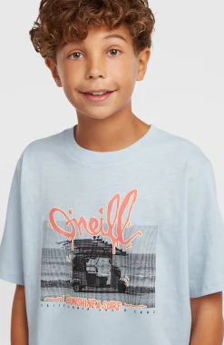 EnfantsT-shirt Slub Graphic| Bleu