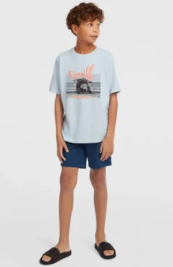 EnfantsT-shirt Slub Graphic| Bleu