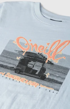 EnfantsT-shirt Slub Graphic| Bleu