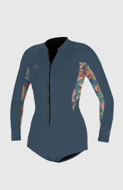 FemmesBahia 2/1mm Front Zip Long Sleeve Spring Wetsuit| Bleu