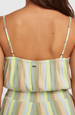 FemmesCombishort boutonnée à fines bretelles| Jaune