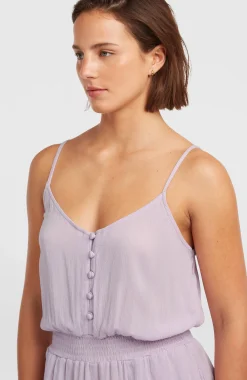 FemmesCombishort boutonnée à fines bretelles| Violet
