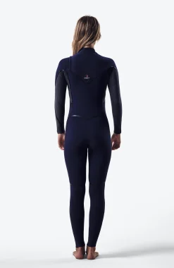 FemmesHyperfreak Fire 4/3mm Chest Zip Full Wetsuit| Bleu
