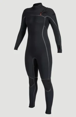 FemmesHyperfreak Fire 5/4mm+ Chest Zip Full Wetsuit| Noire