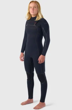 FemmesHyperfreak Fire 4/3mm+ Chest Zip Full Wetsuit| Noire