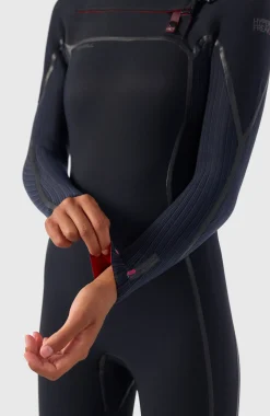 FemmesHyperfreak Fire 4/3mm+ Chest Zip Full Wetsuit| Noire