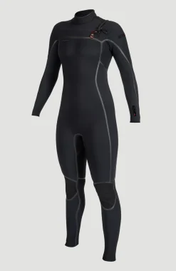 FemmesHyperfreak Fire 4/3mm+ Chest Zip Full Wetsuit| Noire