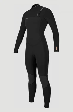 FemmesHyperfreak Plus 4/3mm Chest Zip Full Wetsuit| Noire