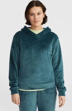 FemmesPolaire à capuche Velour| Bleu