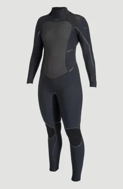 FemmesPsycho Tech 5/4mm Back Zip Full Wetsuit| Noire