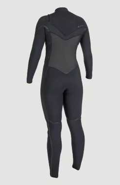 FemmesPsycho Tech 5/4mm Chest Zip Full Wetsuit| Noire