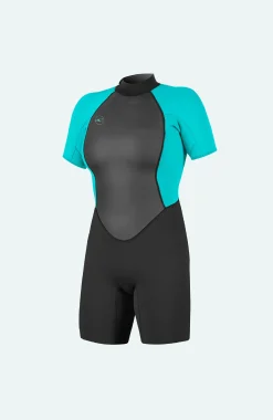 FemmesReactor-2 2mm Back Zip Shortsleeve Spring Wetsuit| Noire