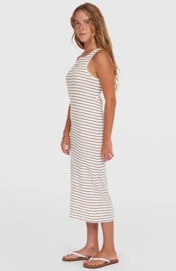 FemmesRobe midi côtelée Jess| Blanc