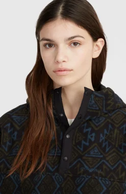 FemmesSweat à capuche demi-zip Superfleece| Noire