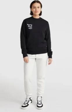 FemmesSweatshirt à col rond Women of the Wave| Noire