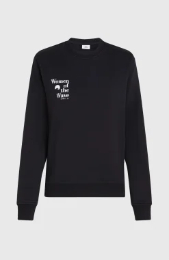 FemmesSweatshirt à col rond Women of the Wave| Noire