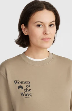 FemmesSweatshirt à col rond Women of the Wave| Brun