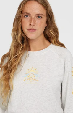 FemmesSweatshirt Beach Vintage Crew| Blanc