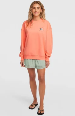 FemmesSweatshirt Summer Must-Have Crewneck| Orange