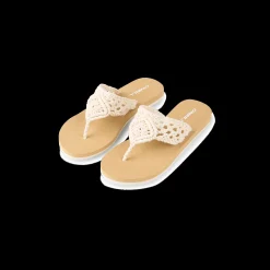 FemmesTongs Ditsy Crochet| Blanc
