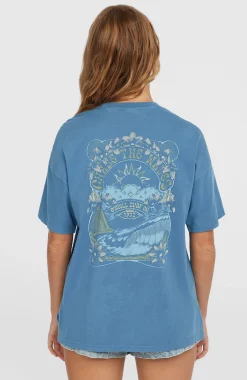 FemmesT-shirt Beach Vintage| Bleu