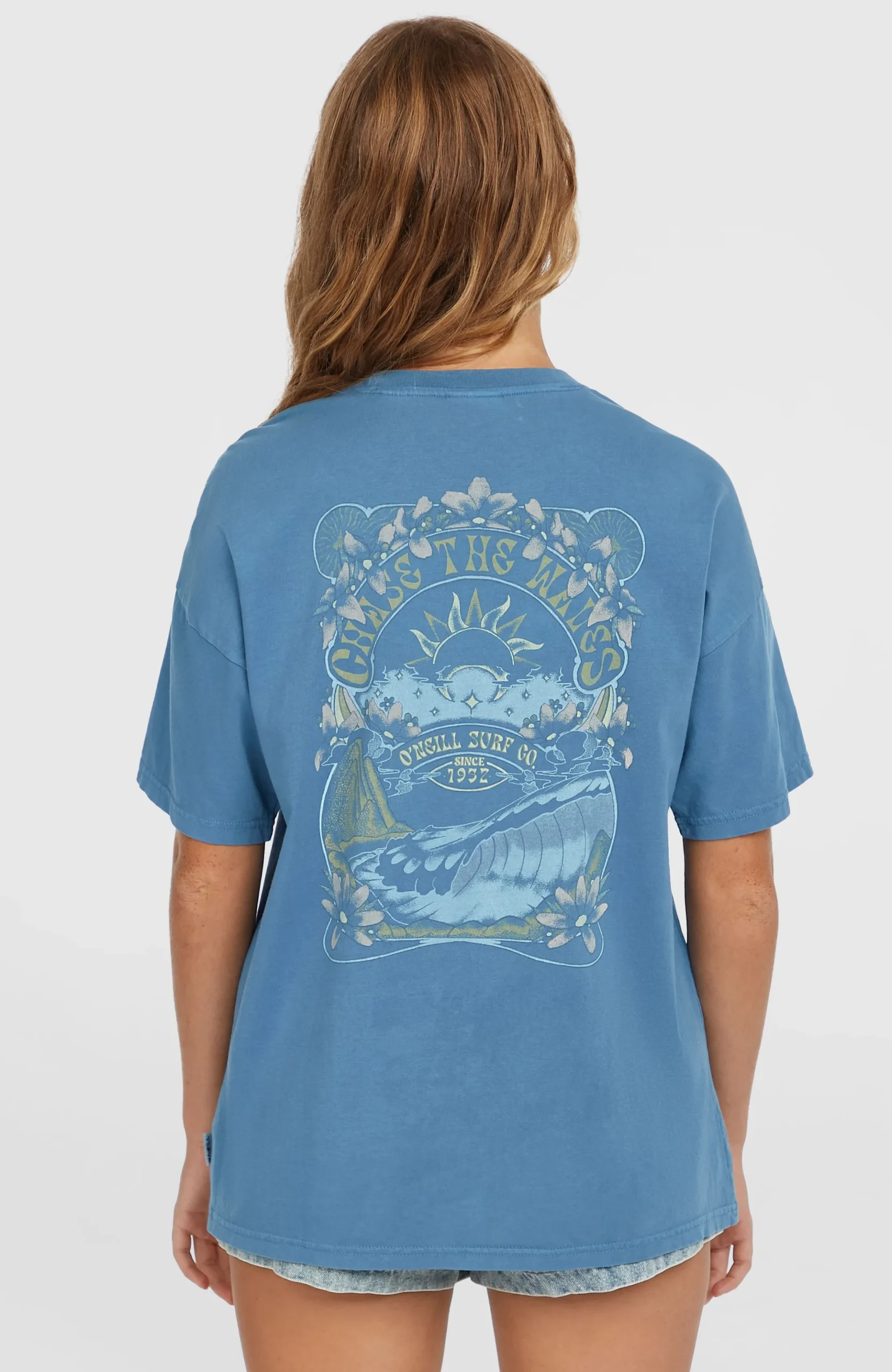 FemmesT-shirt Beach Vintage| Bleu
