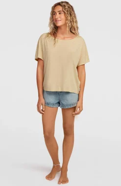 FemmesT-shirt Essentials O'Neill Script Scoop Neck| Beige