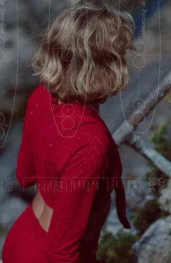 FemmesT-shirt manches longues noué O'Riginals| Rouge