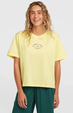 FemmesT-shirt O'Neill Boxy Back-Print| Jaune