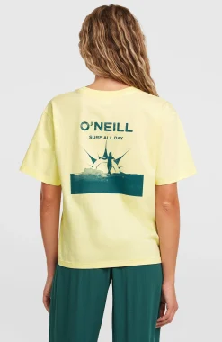 FemmesT-shirt O'Neill Boxy Back-Print| Jaune