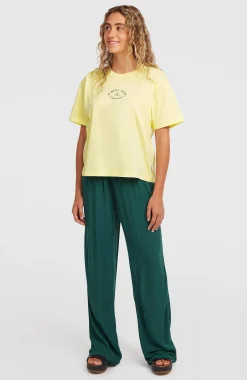 FemmesT-shirt O'Neill Boxy Back-Print| Jaune