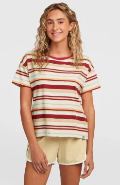 FemmesT-shirt O'Riginals Boxy Stripe| Beige