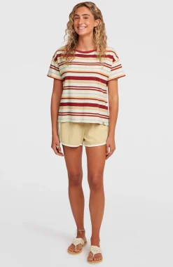 FemmesT-shirt O'Riginals Boxy Stripe| Beige