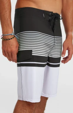 HommesBoardshort Lennox Stripe 21| Blanc Mix