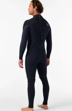 HommesHyperfreak Fire 4/3mm+ Back Zip Full Wetsuit| Noire