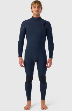 HommesHyperfreak Fire 5/4mm+ Chest Zip Full Wetsuit| Noire