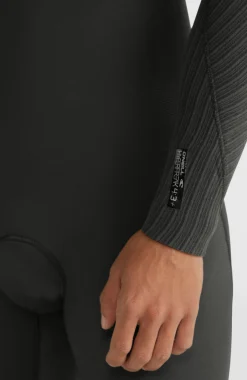 HommesHyperfreak Plus 4/3mm Chest Zip Full Wetsuit| Noire