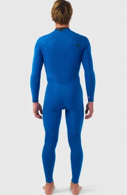 HommesHyperfreak Plus 4/3mm Chest Zip Full Wetsuit| Noire