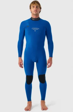 HommesHyperfreak Plus 4/3mm Chest Zip Full Wetsuit| Noire