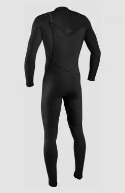 HommesHyperfreak Plus 4/3mm Chest Zip Full Wetsuit| Noire